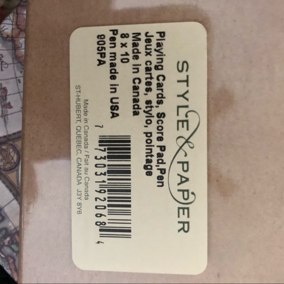 VINTAGE - PLAYING CARDS  OLD MAPS AND STAMPS  THEME  "STYLE & PAPER" BRIDGE SET - Picture 7 of 9